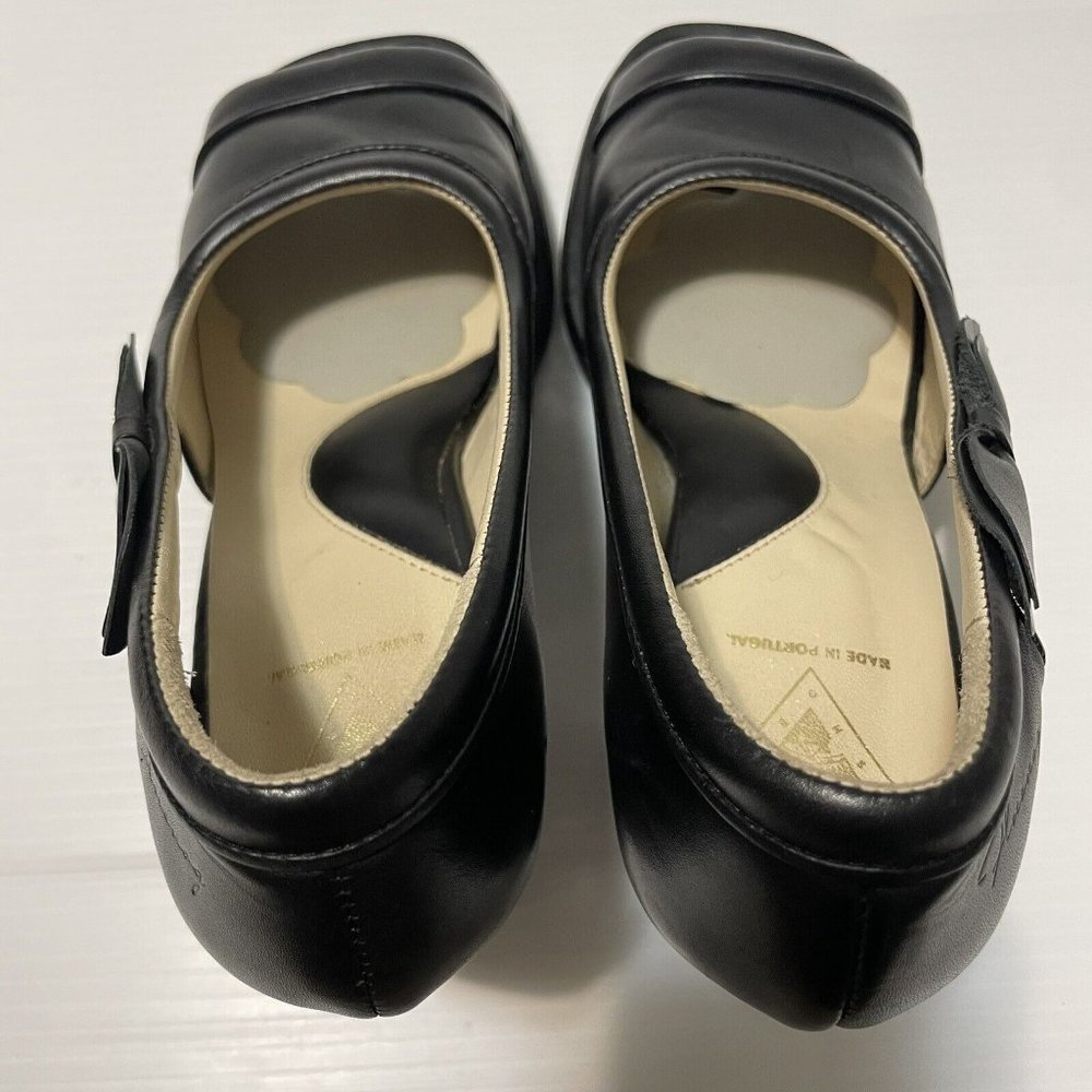 John Fluevog Mini Bebe Open-Toe Pumps Black Chunky Women’s Shoes Sz 10 - Picture 16 of 16